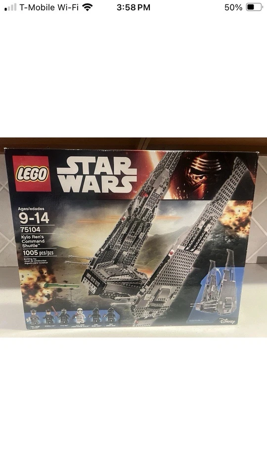 Lego Star Wars Kylo Ren's Command Shuttle Model Kit #75104 Unopened - Image 1 of 1