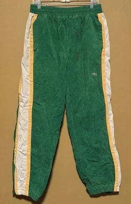 Pantalones deportivos Lacoste forrados de malla a rayas verdes - para hombre talla XL Foto 1 de 3