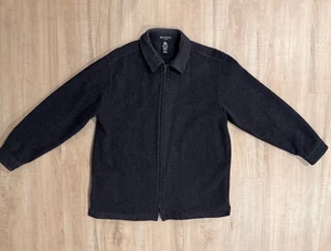 Brandini Gray 100% Wool Jacket Mens L Full Zip Classic Neutral Versatile - Picture 1 of 12