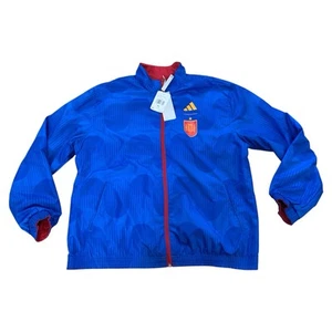Giacca Adidas Nazionale Spagna Donna Taglia XL Reversibile Blu Rosso HE8904 - Foto 1 di 9