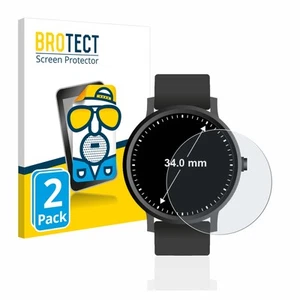 2x Anti Glare Screen Protector for Watches (Circular, ø: 34 mm) Matte  - Zdjęcie 1 z 7