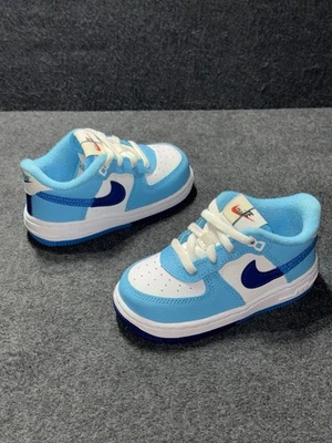 Nike Air Force 1 LV8 niño pequeño talla 7C luz dividida foto azul DX2165-100 Foto 1 de 4