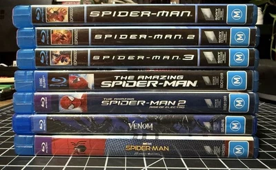 7X Spider-Man Blu Ray Movies - Trilogy/Amazing/Spiderverse - Image 1 of 4