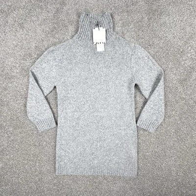 Zara Sweater Girls 8-9 Gray Chunky High Turtle Neck Long Sleeve Cozy Sweatshirt - Image 1 of 4
