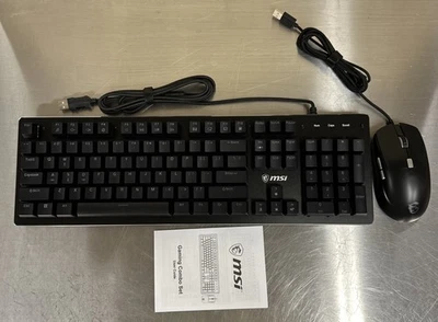 MSI S11-04US20F-LAX Black RGB Gaming Keyboard And Mouse Set - Image 1 of 4