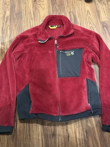 Mountain Hardwear Jacke Herren XL Polartec High Loft Fleece Full Zip Rot Gorpcore - Bild 1 von 7