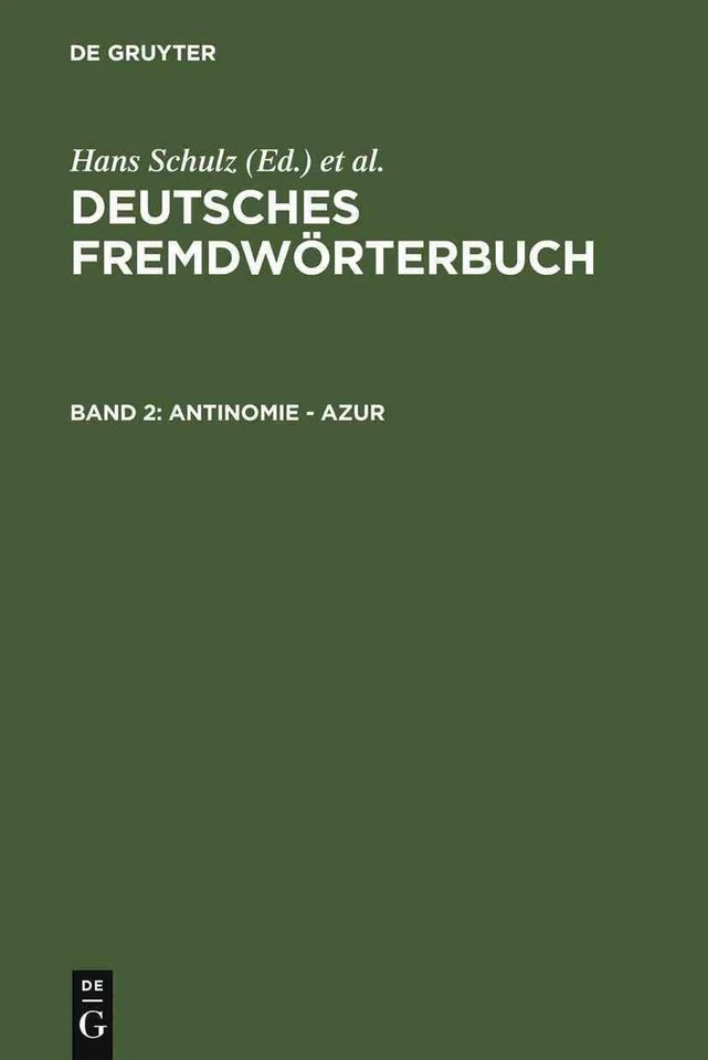 Antinomie - Azur by Schulz Hans (German) Hardcover Book - Image 1 of 1
