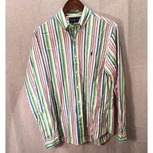 Ralph Lauren Men's Medium Custom Fit Rainbow Shirt - Multi-Color Long Sleeve - Picture 1 of 7