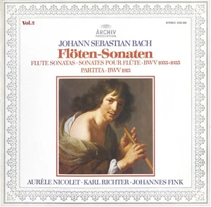 BACH Flute Sonatas B.1033-35 NICOLET RICHTER FINK Archiv 2533369 Gatefold LP NM- - Picture 1 of 3