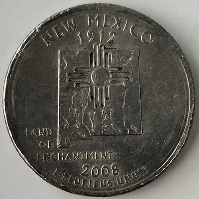 USA 2008 New Mexico State Quarter Dollar Commemorative coin - Image 1 of 2