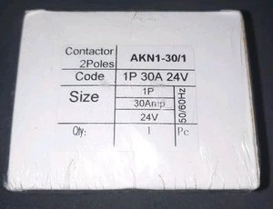 Contactor AUKENIEN 2 polos 30 amperios 24 VAC AC 1P 30A 24V 50/60Hz AKN1-30/1 - Imagen 1 de 2