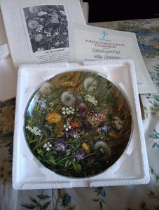 Placa alemana Furstenberg Wilde Schonheit (1991) nueva en caja por el certificado de autenticidad de Cornfield - Imagen 1 de 5