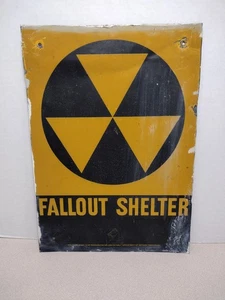 De Colección Radiación FALLOUT SHELF Letrero Galvanizado 10" x 14" DOD Nº 2 Defensa Civil 6 - Imagen 1 de 9