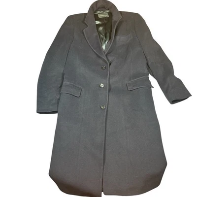 Saks Fifth Avenue 100% Cashmere Men’s Navy Overcoat 3 Button Notch Lapel - Image 1 of 4