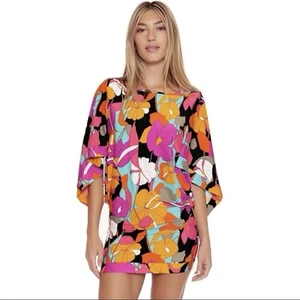 Túnica de natación Trina Turk Gemini para mujer talla M o L colorida retro usada en excelente estado - Imagen 1 de 11