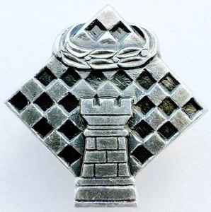 UDSSR SOWJETISCHE ANSTECKNADEL ABZEICHEN. SCHACH. ROOK. SCHACHBRETT - Bild 1 von 5