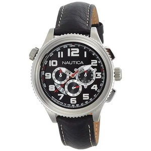 Nautica N25012G OCN 46 schwarzes Zifferblatt Herrenuhr - Bild 1 von 4