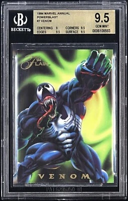 1994 Flair Marvel Annual PowerBlast Foil VENOM BGS 9.5 GEM Mint Graded - Image 1 of 2