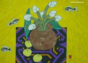 Nguyen Cong Quang Vietnamese faces original painting Art In Heart - Picture 1 of 1