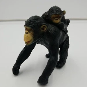 "Figura de juguete de chimpancé con bebé chimpancé vida silvestre 4,5"" coleccionable marca AAA" - Imagen 1 de 9