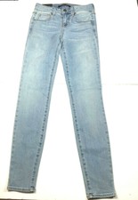 DSTLD 24 X 30 Skinny Jeans Light Wash Mid Rise Five Pocket Denim Mens