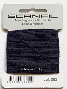 NAVY Scanfil thread for Darning & Mending - 55% Wool 45% Nylon 15 Metres - Picture 1 of 6