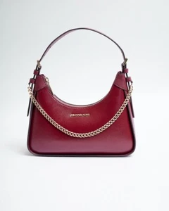 Michael Kors Wilma Dark Cherry Small Chain Xbody Leather Bag ~ FREE P&P - Picture 1 of 4