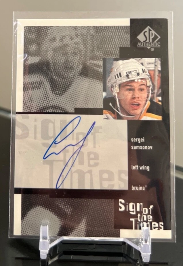 1999-00 SP Authentic Sign of the Times #SS Sergei Samsonov - Image 1 of 2