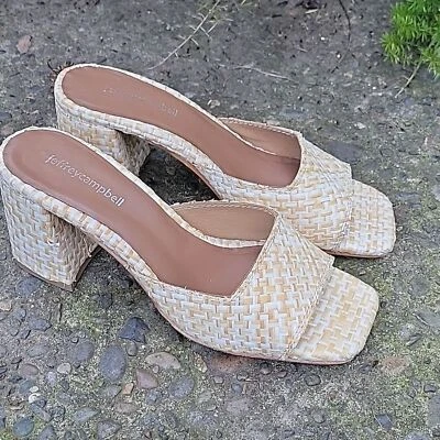 Sandalias Jeffrey Campell Tejidas Tacón Bloque Talla US 9 Foto 1 de 4