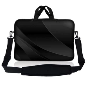 11.6 Inch Laptop Bag Sleeve Case with Shoulder Strap Chromebook Macbook Black - Picture 1 of 2