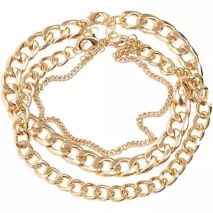 Urban Classics Layering Anklet Kette Gliederkette Panzerkette Modeschmuck Mode - Bild 1 von 6