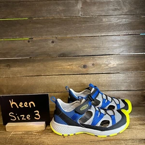 NIB New Big Kids Keen Motozoa Gray Outdoor Water Hiking Shoes Sandals Size 3 Y - Picture 1 of 6