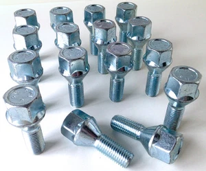 16 x wheel bolts. M12 x 1.5 Taper 19mm Hex 26mm Thread Length - Picture 1 of 4