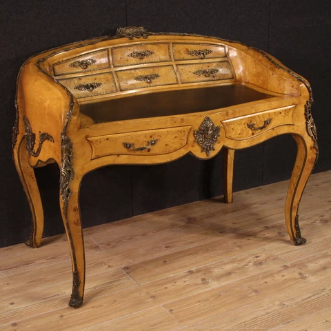Writing desk table furniture bronzes antique style Napoleon III 60s 900 Cover