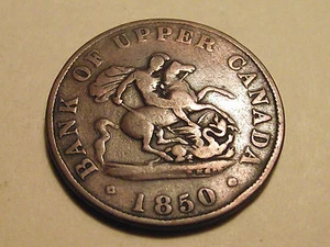 #2633 Canada; 1/2 Penny Token 1850 - Picture 1 of 2
