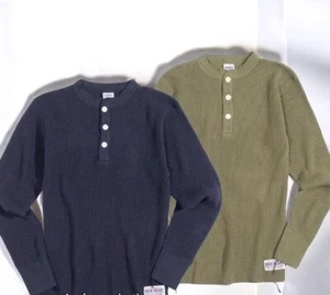 Camiseta Larga IRON HEART Heavy Thermal Henley IHTL-1213 Cuello Hecha en JAPÓN - Imagen 1 de 16