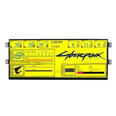 12.3英寸2400X900条液晶屏适用于JONSBO D31 PC机箱液晶显示器CPU GPU辅助 — 第 1/4 张图片