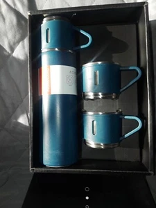 Thermos Sottovuoto Doppio Strato 500ML. Set Regalo 3 Pezzi Acciaio Inox - Foto 1 di 7