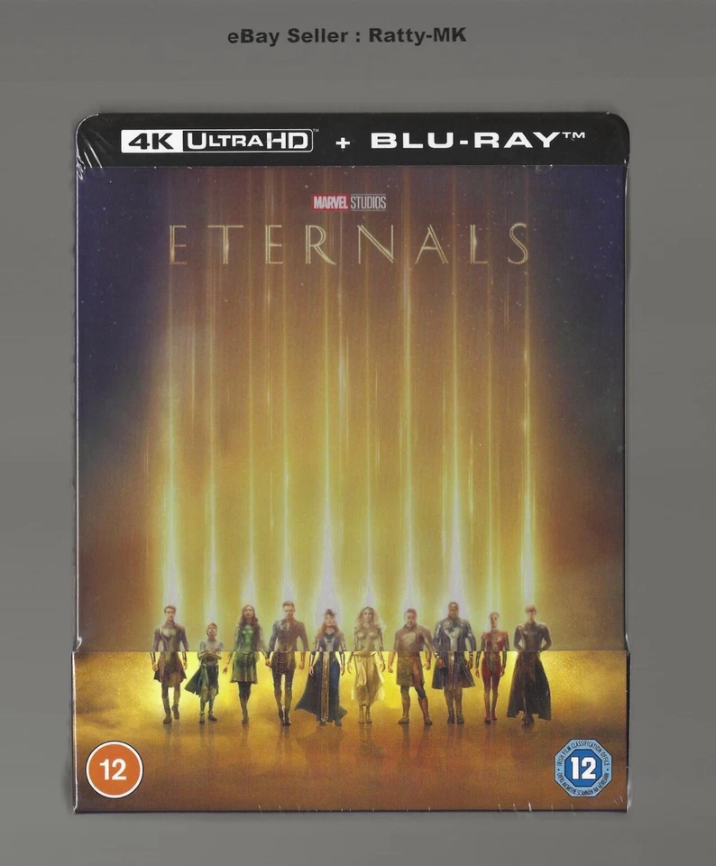 ETERNALS -  UK EXCLUSIVE 4K + BLU RAY STEELBOOK - NEW & SEALED - Image 1 of 4