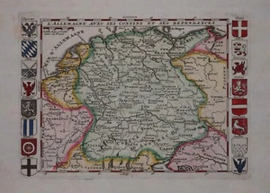 A GENUINE ANTIQUE MAP - GERMANY BY DANIEL DE LA FEUILLE, C. 1708. - Picture 1 of 1
