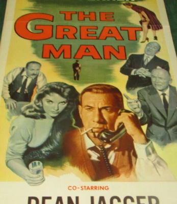 1957 "THE GREAT MAN" POSTER 14x36" Insert Jose Ferrer Dean Jagger Julie London - Image 1 of 3