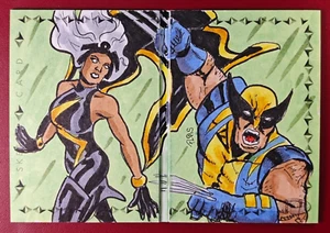 2019 Marvel Premier Sketch Card 1/1 Wolverine Storm Hulk by Floris Hoolhorst - Picture 1 of 4