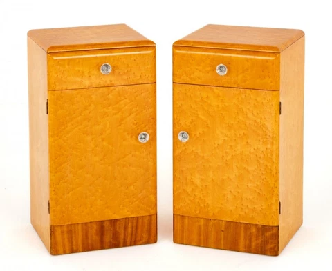 Period Art Deco Bedside Chests 1930s Nightstands Cover