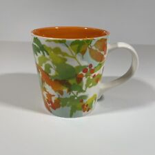 Starbucks 2008 Orange Fall Leaves and Berries Collectible Coffee Mug / Cup 14 oz
