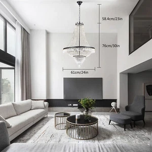 Modern 9-Light French Empire Country Foyer Chandelier Pendant Lamp Lighting New - Picture 1 of 9