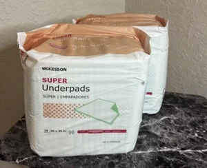 20 McKesson Moderate Absorbency Adult Bed Pad Disposable Underpads 30"x 36" - Picture 1 of 4