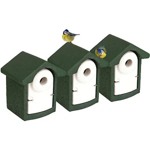 3x Nistkasten Holzbeton Vögel Meisen Meisenkasten Vogelhaus Nisthöhle Nisthilfe - Bild 1 von 7