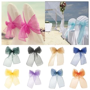 500x Fajas de Organza Cubierta de Silla Marco Arco Más Ancho Boda Fiesta Colores Surtidos - Imagen 1 de 9