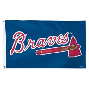 Atlanta Braves MLB Blue Deluxe 3' x 5' Flag Wincraft - Picture 1 of 1