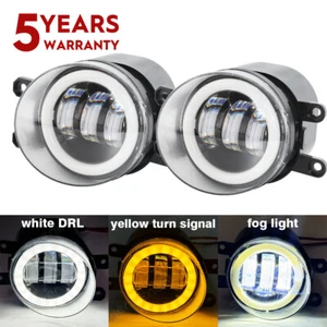 For TOYOTA COROLLA 2009-2013 White & Yellow LED Front Bumper Fog Lights Lamp kit - Picture 1 of 11